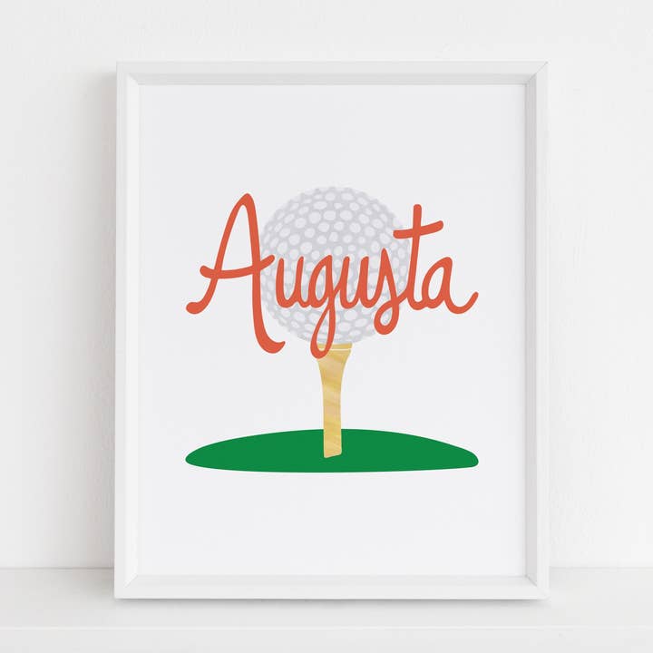 Augusta Golf Art Print (8x10) for wholesale by Sunny Day Designs