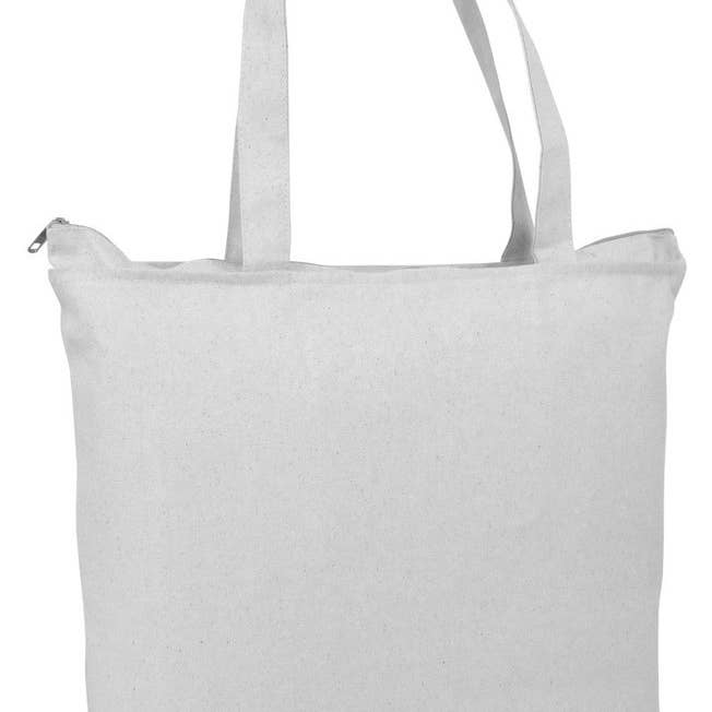 TBF - Wholesale Tote Bag - Women's - TBF Heavy Canvas Zipper Tote Bag / Zippered Pocket - TG2619