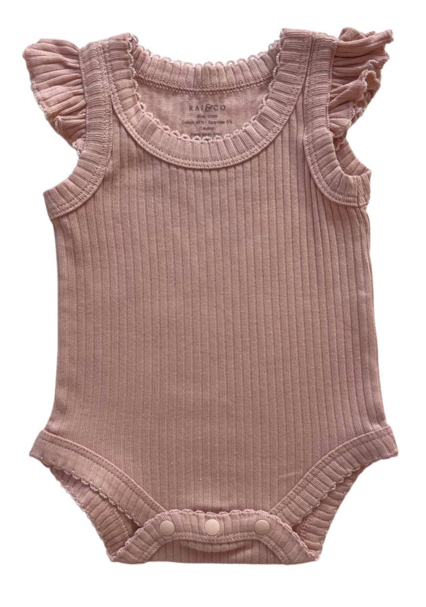 RAI & CO - Wholesale Bodysuit (Non-Footed) - Baby - Frill Basic Singlet Bodysuit0