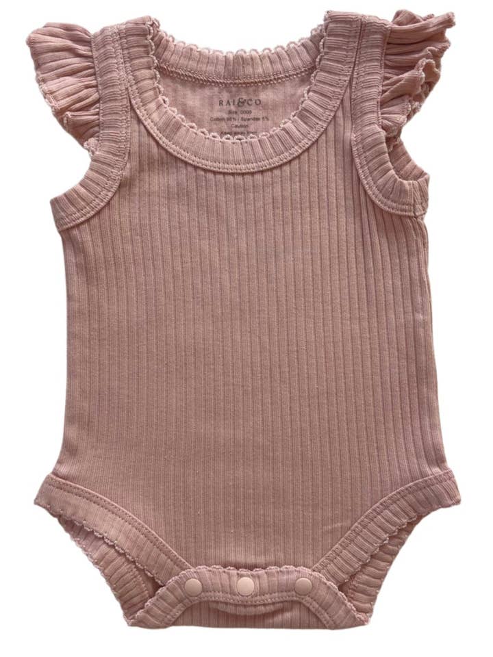 RAI & CO - Wholesale Bodysuit (Non-Footed) - Baby - Frill Basic Singlet Bodysuit