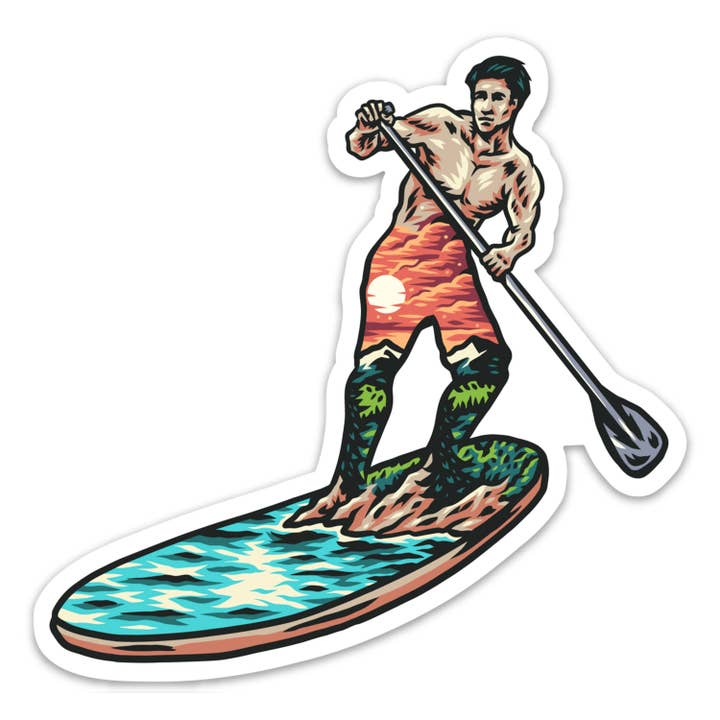 Bloom & Wander - Wholesale Sticker - SUP Stand Up Paddleboard Stickers | Lake View Outdoor Summer1