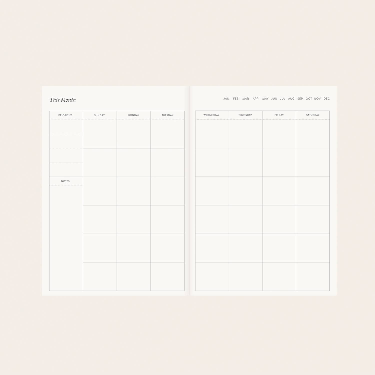 Botanica Paper Co. – Engroshandel Planner – Garden Flora | Linnedindbundet Dato-fri Planlægger6