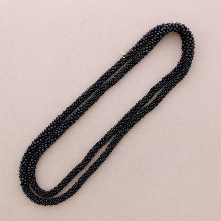 Sonata - Venta al por mayor Collares de cadenas y eslabones - Collar Largo Bicolor Cristales Facetados7