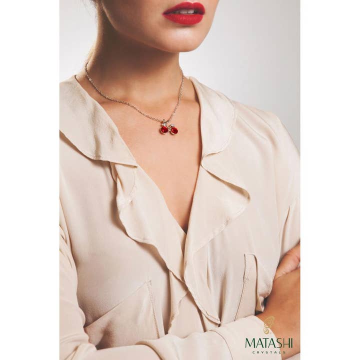 Matashi – Colar pingente/pendente por atacado – Colar de bicicleta extensível banhado a ródio Matashi para mulheres16