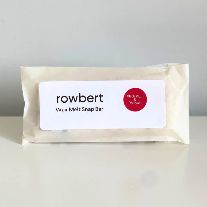 Black Plum & Rhubarb Wax Melt Snap Bar for wholesale by Rowbert