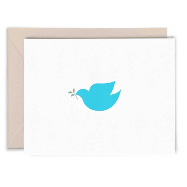 "Dove" greeting card, A2, set of 6 for wholesale by Apricity Press