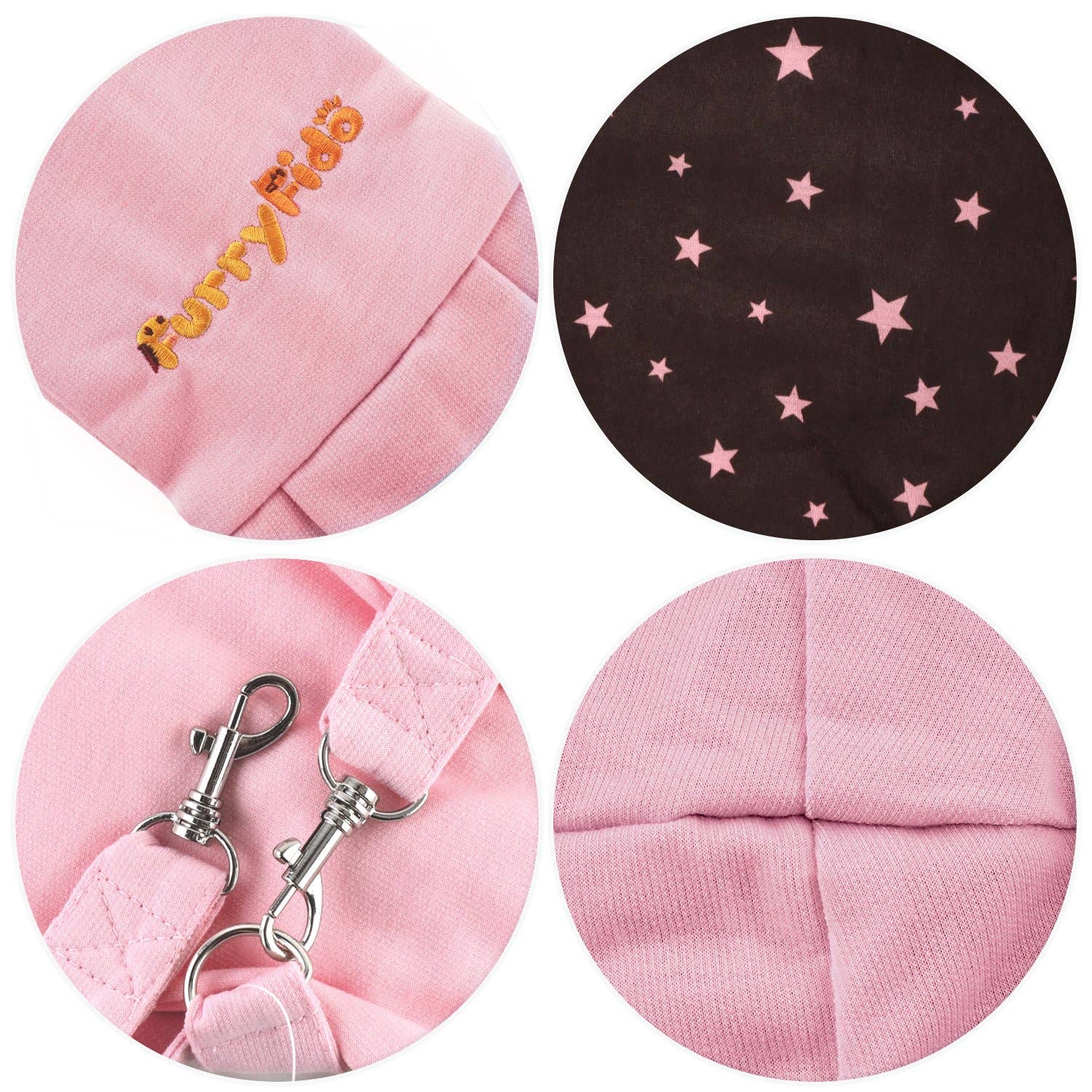 Furry Fido Pet Supplies – Engroshandel Kæledyrstransporttaske – Kat/hund – Furry Fido klassisk vendbar bæresele til kæledyr – lyserød7