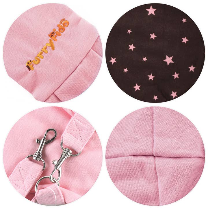 Furry Fido Pet Supplies – Engroshandel Kæledyrstransporttaske – Kat/hund – Furry Fido klassisk vendbar bæresele til kæledyr – lyserød7