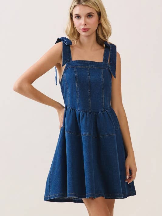 Denim Sleeveless Mini Dress MD51678 for wholesale by GeeGee x Lovelo