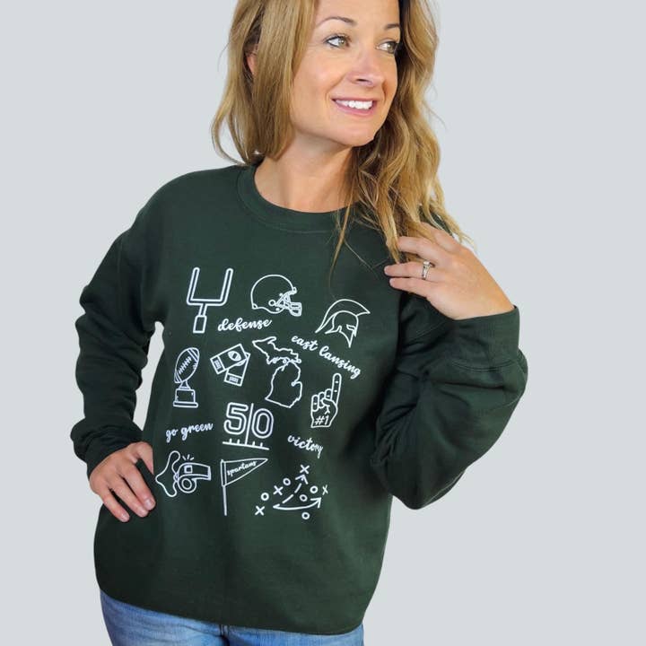 Go Green Doodle Sweatshirt for wholesale by Weigl Designs