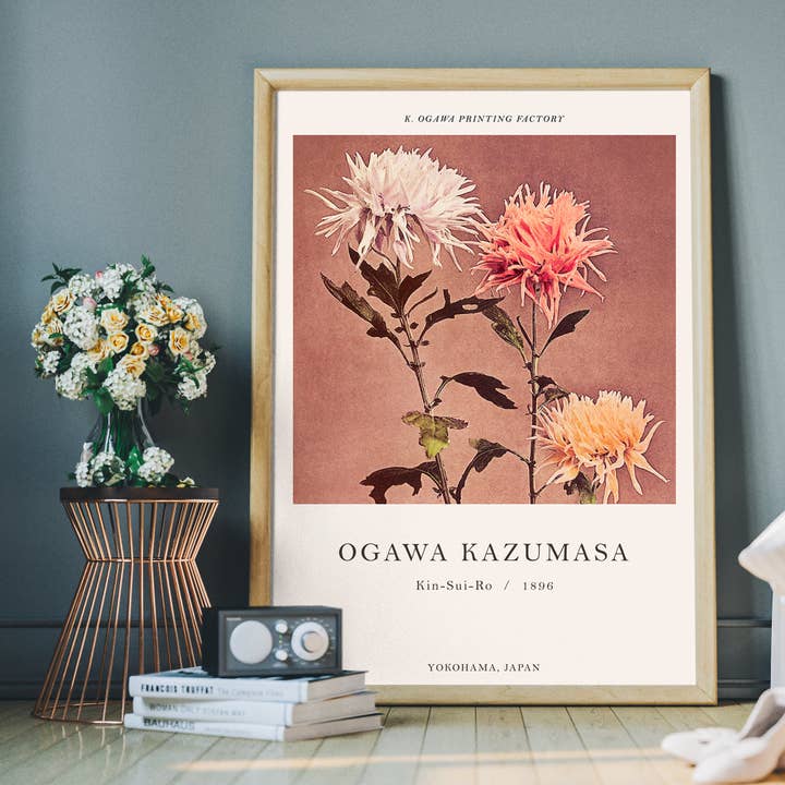 Ink & Drop – wholesale Art print – Kin-sui-ro Ogawa Kazumasa Japanese Flowers Print