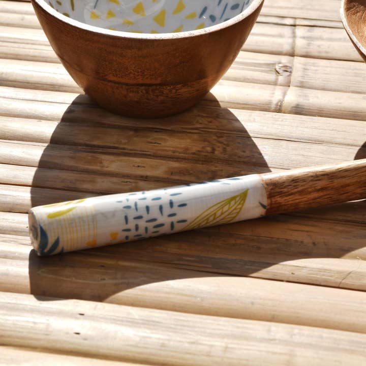 Maya Mallorca - Wholesale Serve Bowl - LARGE BOWL AND SPOON SET MANGO WOOD - MENORCA