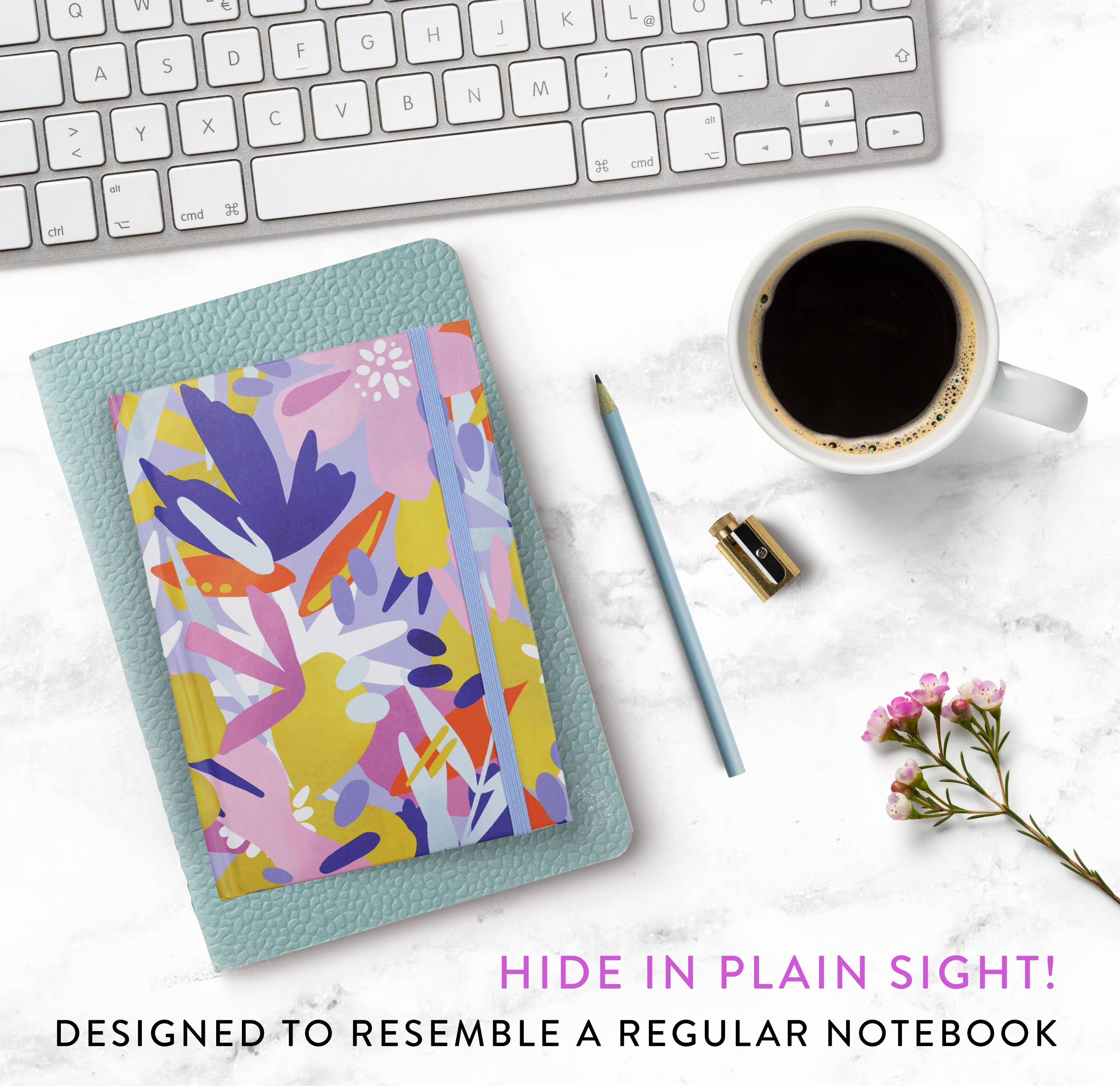 Makewells - Wholesale Journal/Diary - Password Book with Alphabetical Tabs - Pastel Florals4