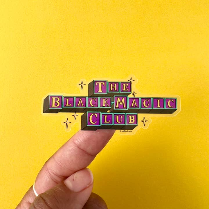 Clube de Magia Negra - Autocolante Transparente com Tema de Bruxa por atacado de Siyo Boutique