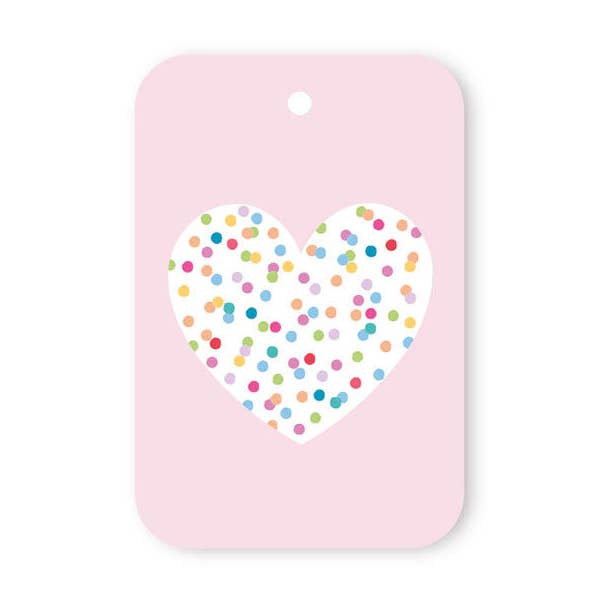 Elly Oak - Wholesale Gift tag - POLKADOT HEART TAG0