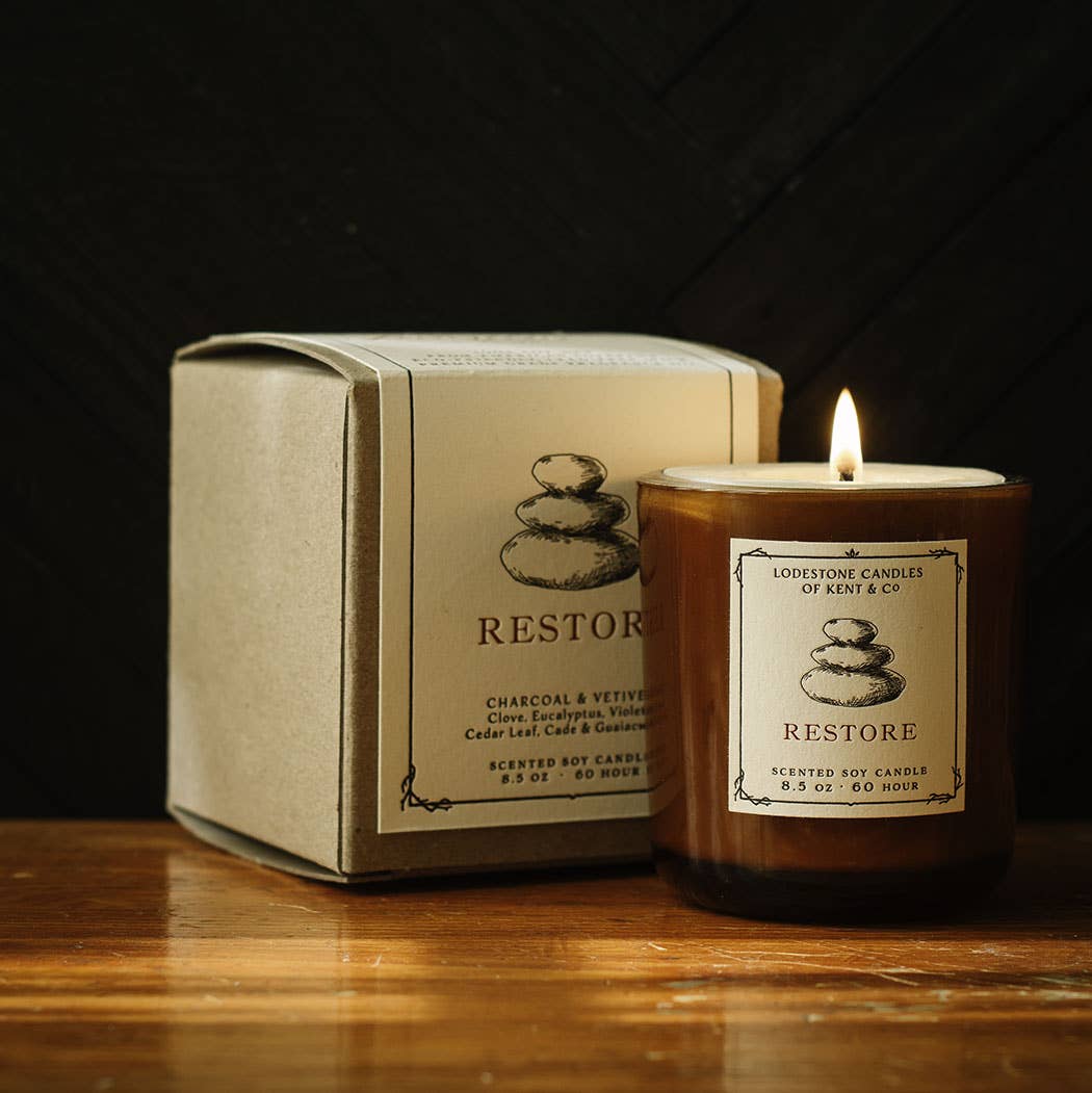 Lodestone Candles | Luxury Soy Candles - Wholesale Jar/Filled Candle - Restore | Luxury Soy Candle1