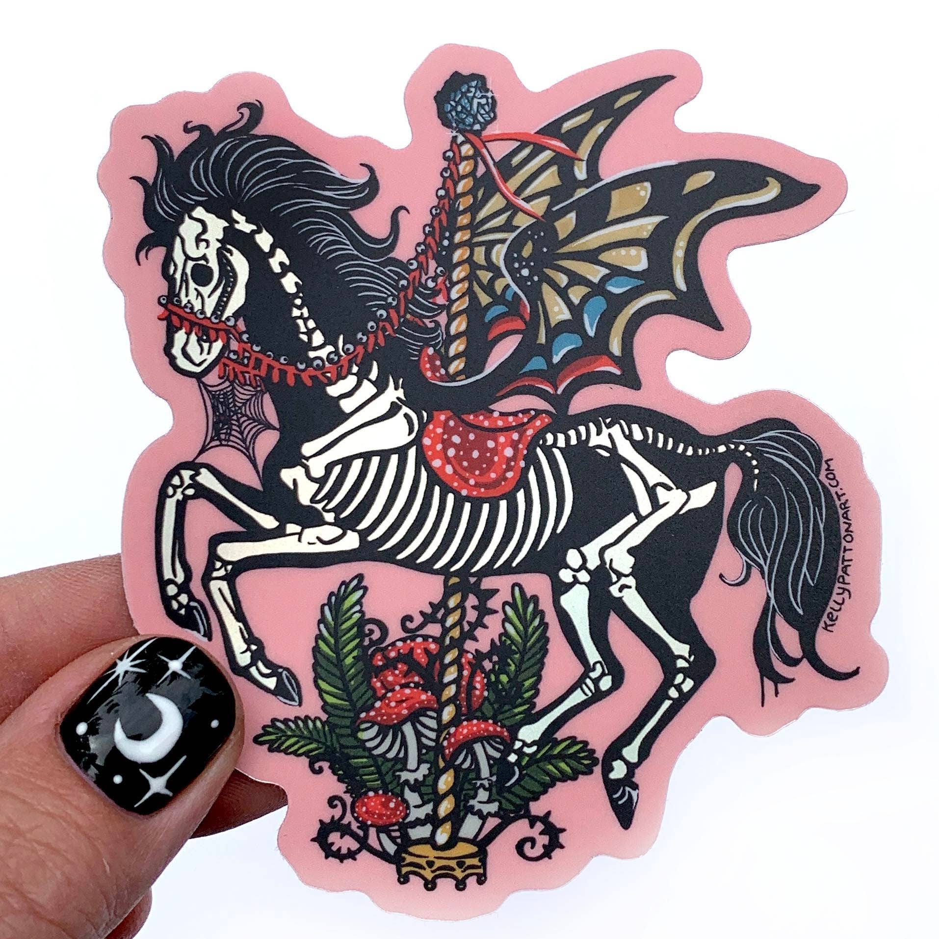 Secret Creatures - Wholesale Sticker - Curiosity Carousel Vinyl Sticker Horse Design3
