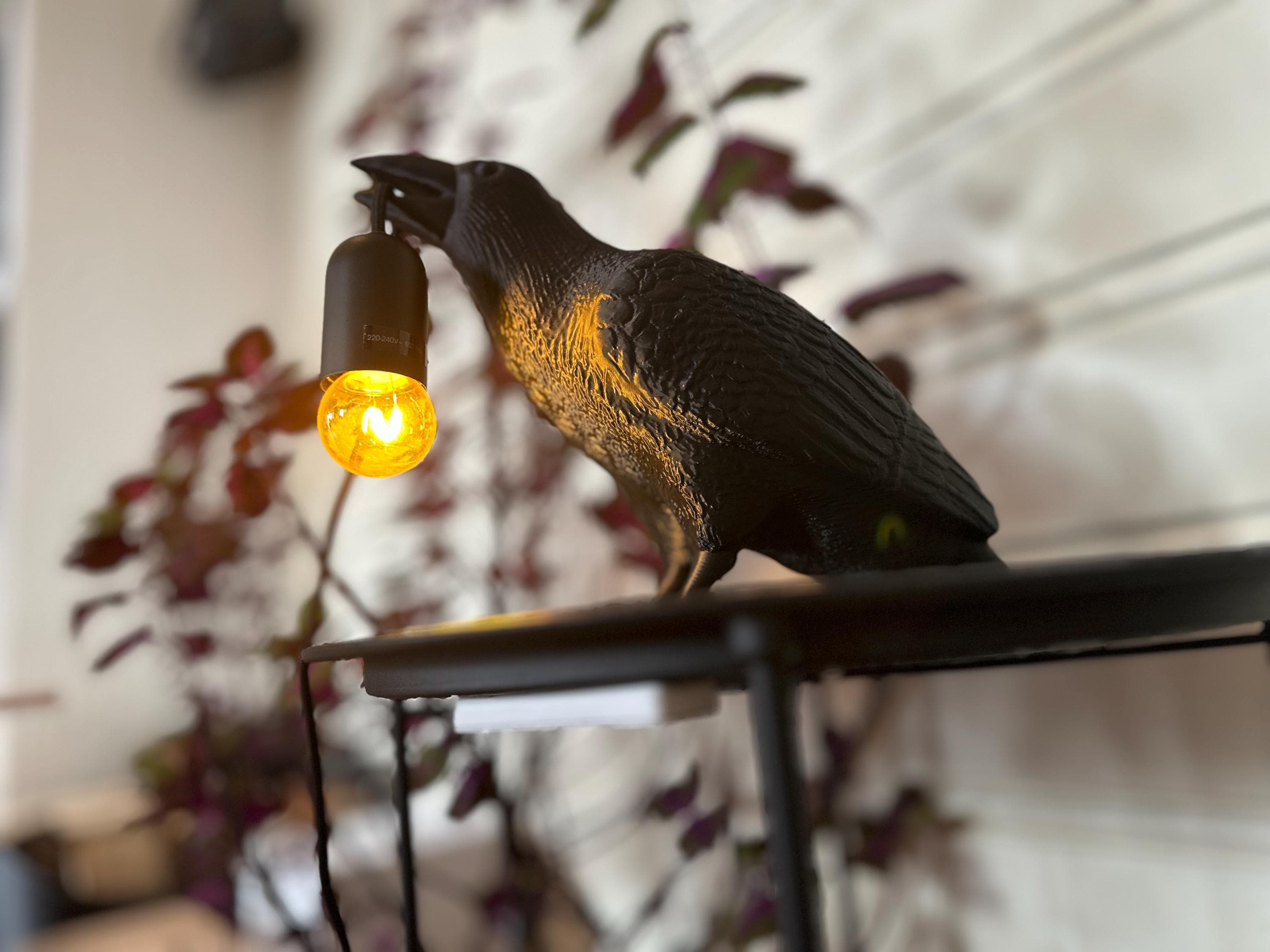 <3 Studio – wholesale Accent/desk lamp – Gothic Raven – Whimsigoth Decor - 3D Printed Lamp for Table8