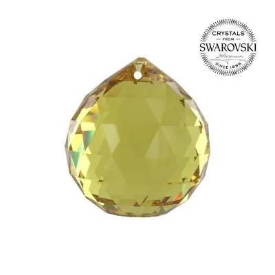 Casa Lotus – Großhandel Spiritueller Stein/Kristall – Gelbe facettenreiche Swarovski-Kristallkugel - 40 mm