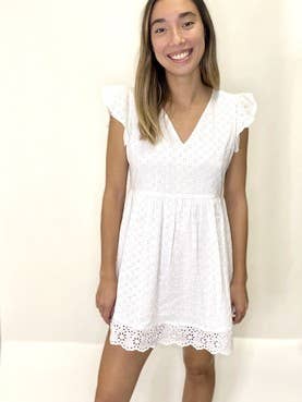 An-Nd-12 Eyelet Dress for wholesale by Amita Naithani