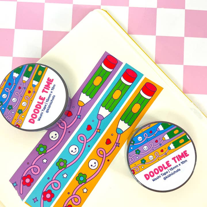 Kidnichols - Wholesale Washi Tape - Doodle Time Washi Tape | Creativity | Drawing | Art School1