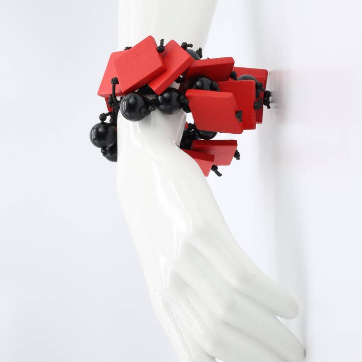 Jianhui London - Wholesale Armband met kralen - Vierkanten en ronde kralen op elastische armband1