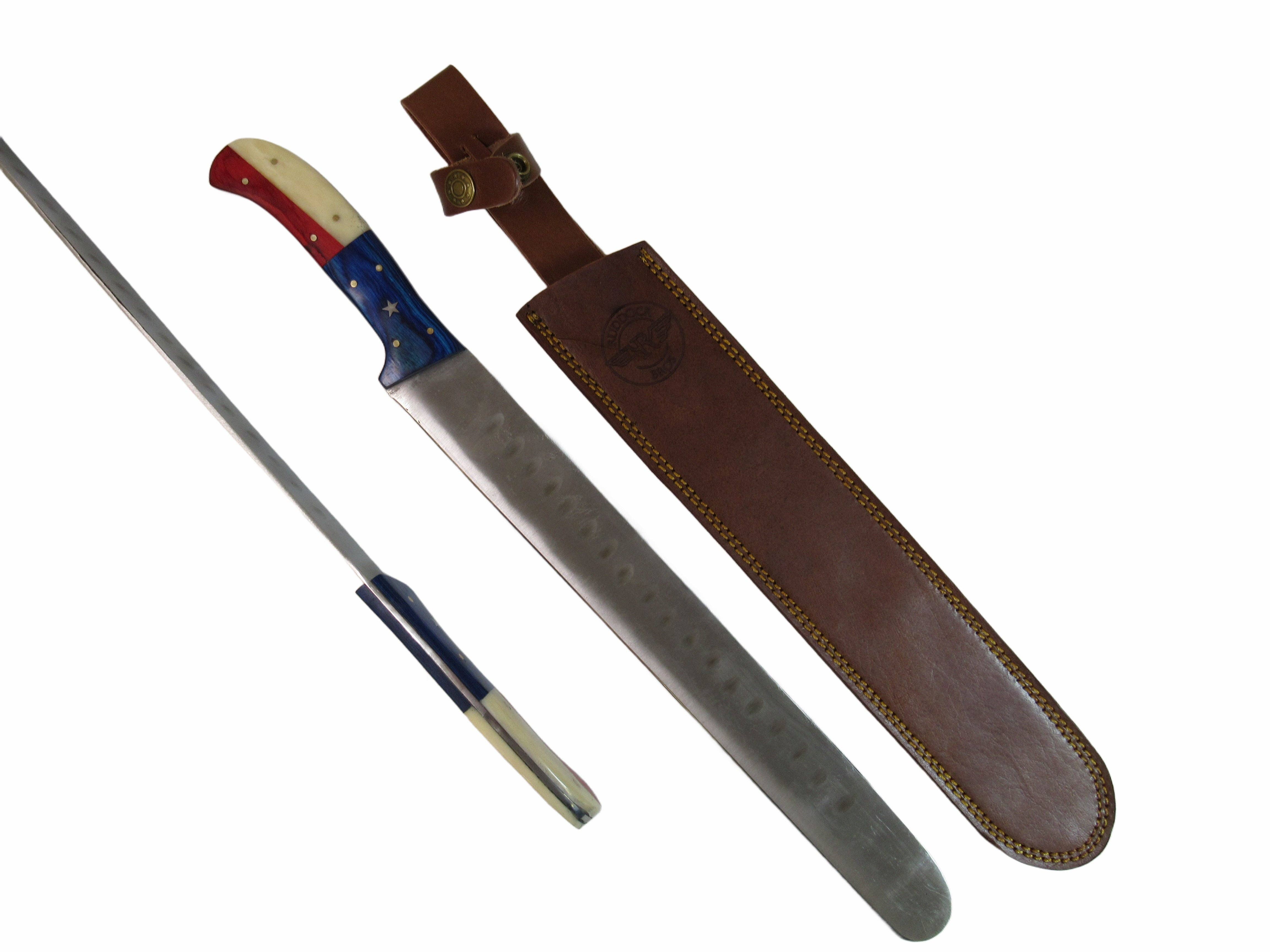 Ruddock Bros. LLC - Wholesale Kitchen/Utility Knife - Lone Star Brisket Knife - Stainless Steel - 18" Overall Length3