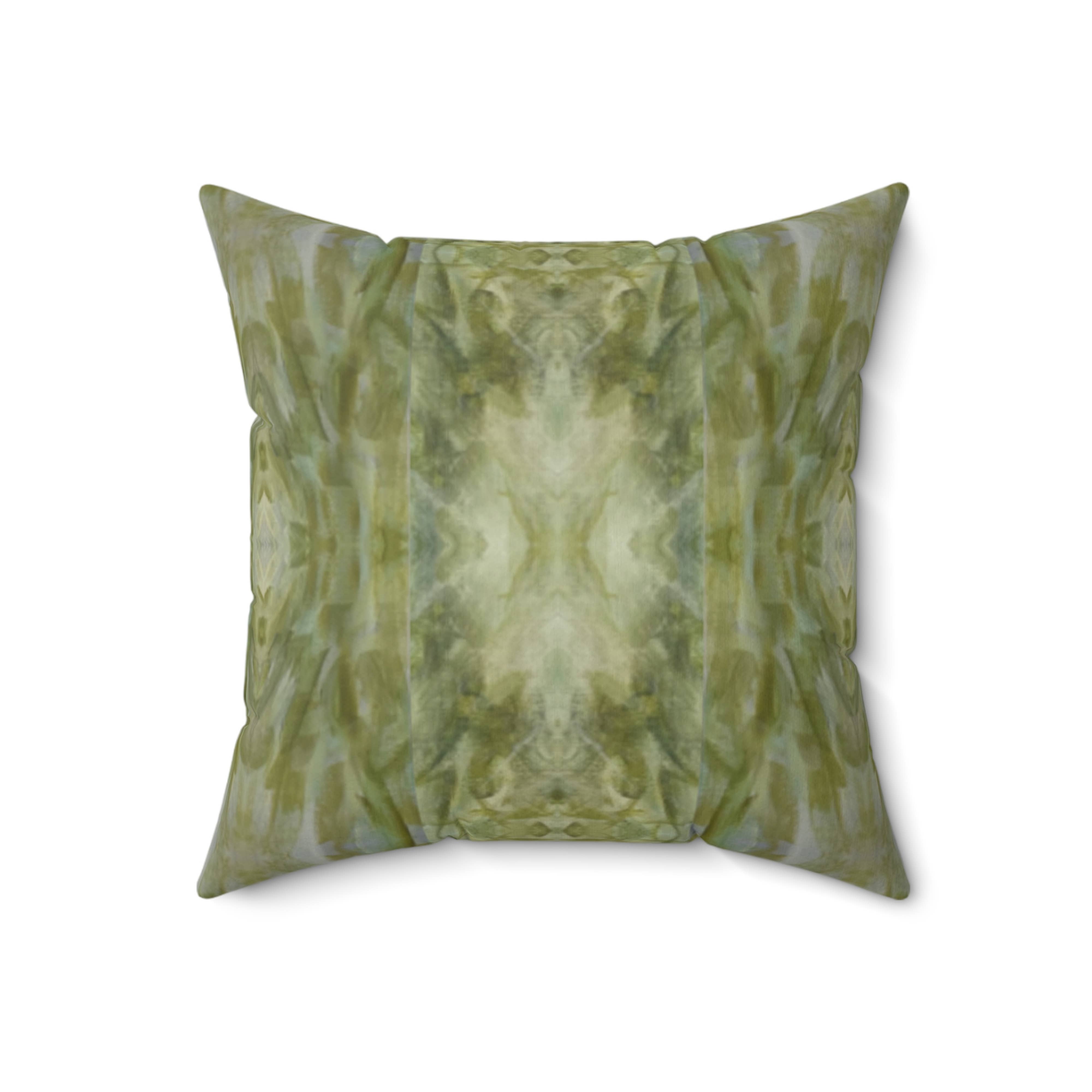PALMER K Designs - Wholesale Throw/Decorative Pillow - Velvet Square Pillow - Blue / Green Geometric (SW/P17)1