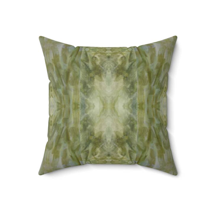 PALMER K Designs - Wholesale Throw/Decorative Pillow - Velvet Square Pillow - Blue / Green Geometric (SW/P17)1