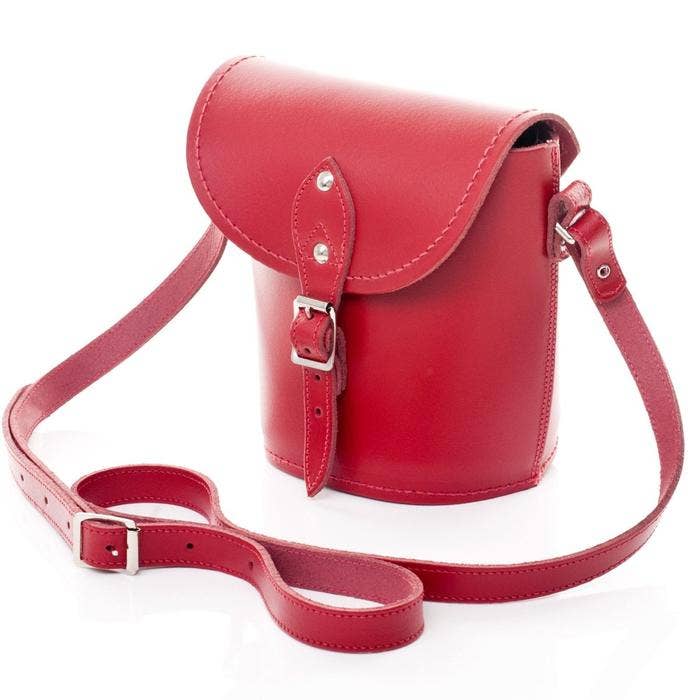 Handmade Womens Leather Crossbody Bags Purse Shoulder Bag for Women, Red