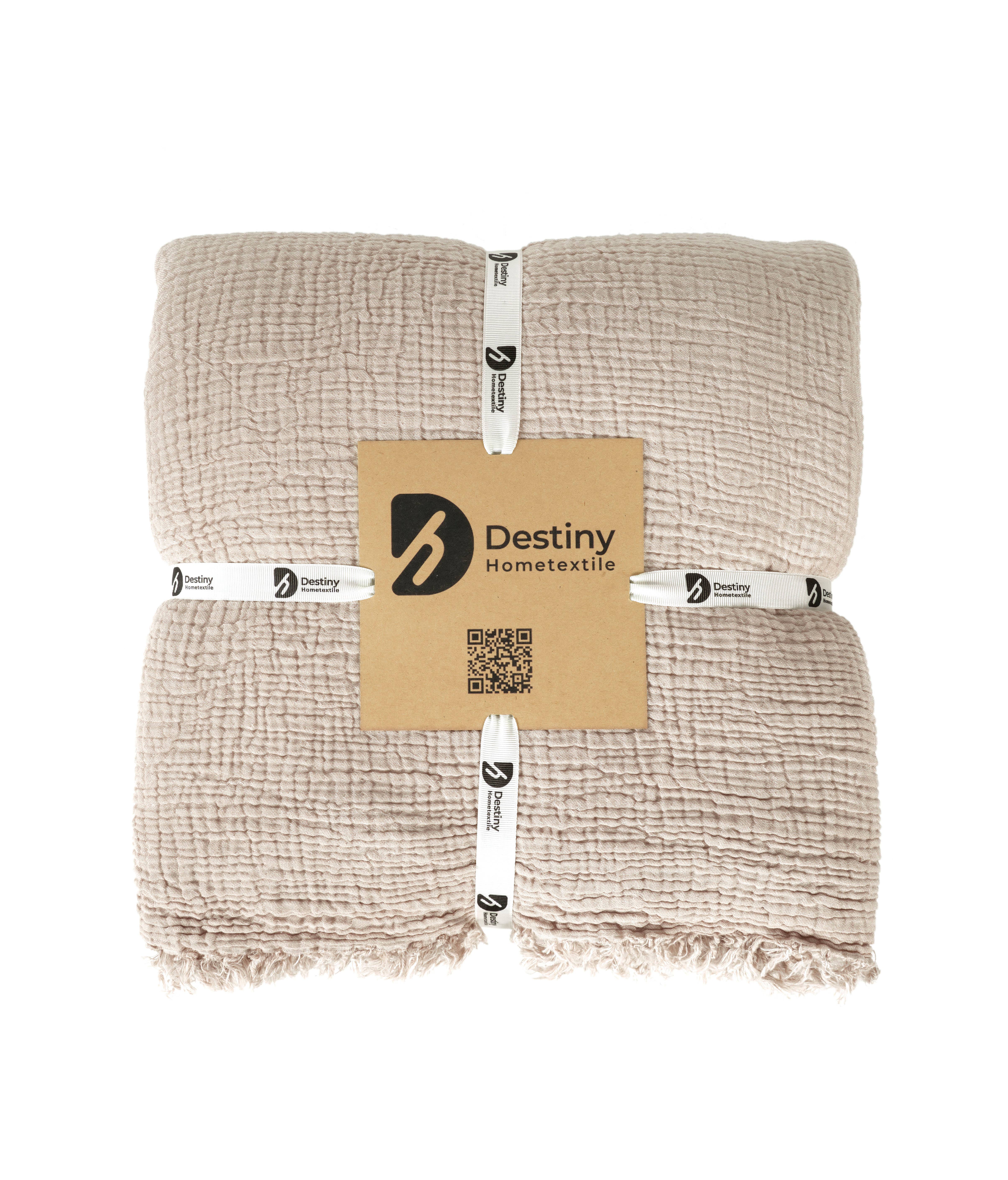 destinyhometex - Wholesale Throw Blanket - Purple color 4 layer gauze throw46