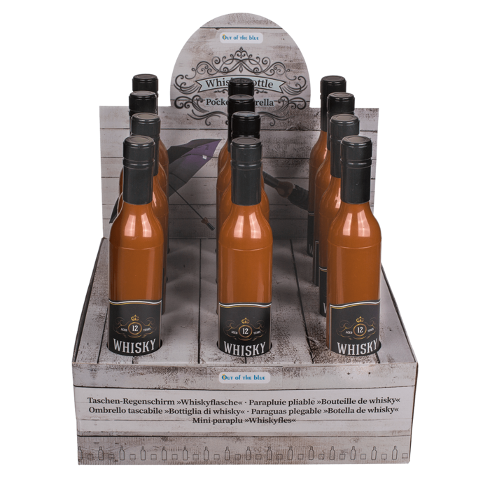 Out of the blue KG - Wholesale Umbrella - Unisex - Pocket Umbrella, Whisky bottle,1