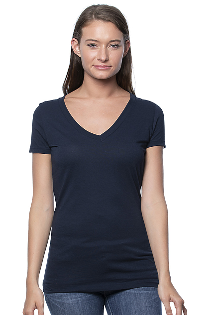 Royal Apparel - Wholesale T-Shirt - Women's - Women's Viscose Hemp Organic Cotton V-Neck2