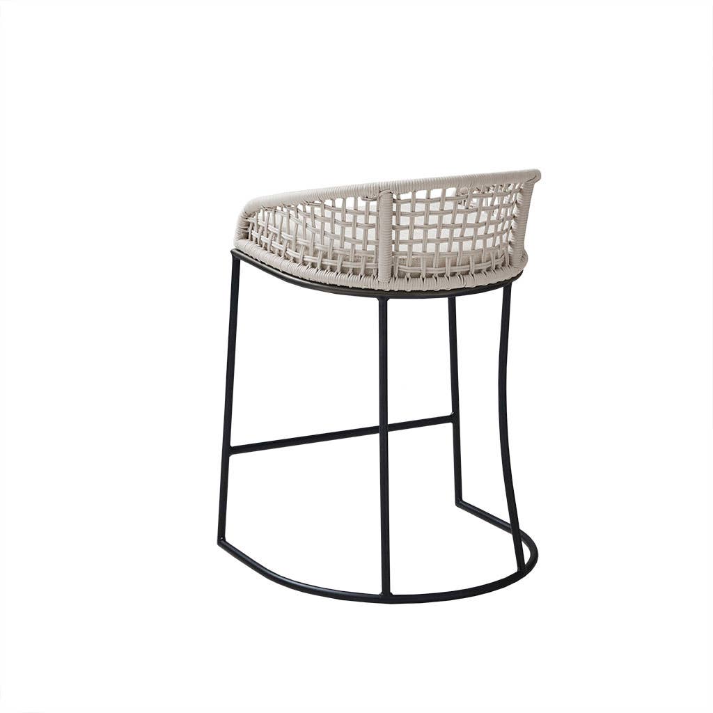 Olliix - Wholesale Stool - Rope Woven Low-Back Counter Stool1