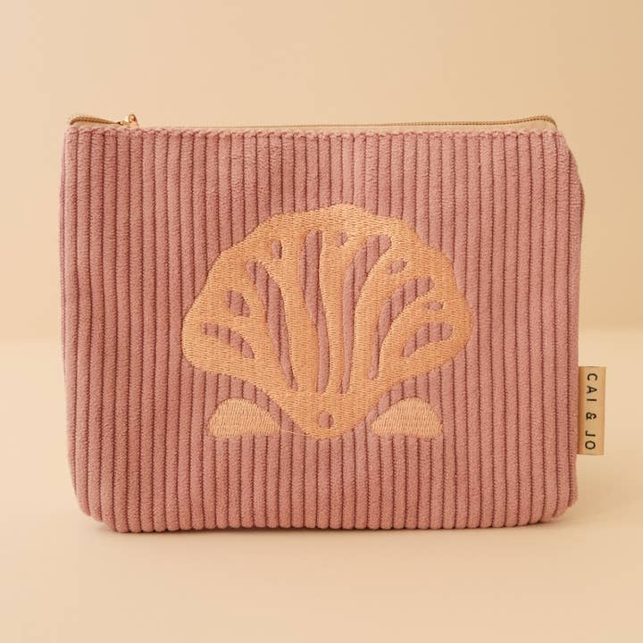 cai & jo - Vente Pochette – femme - Pochette en velours côtelé en rose île0