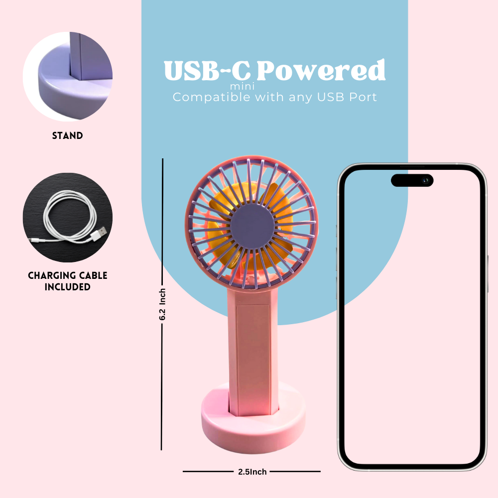 SINT - Wholesale Handheld Electric Fan - Mini Handheld Portable Fan | USB Rechargeable6