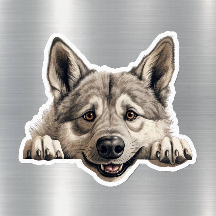 GraffMerch.com - Wholesale Phone & Laptop Stickers - Klee Kai Curiosity Dog Sticker