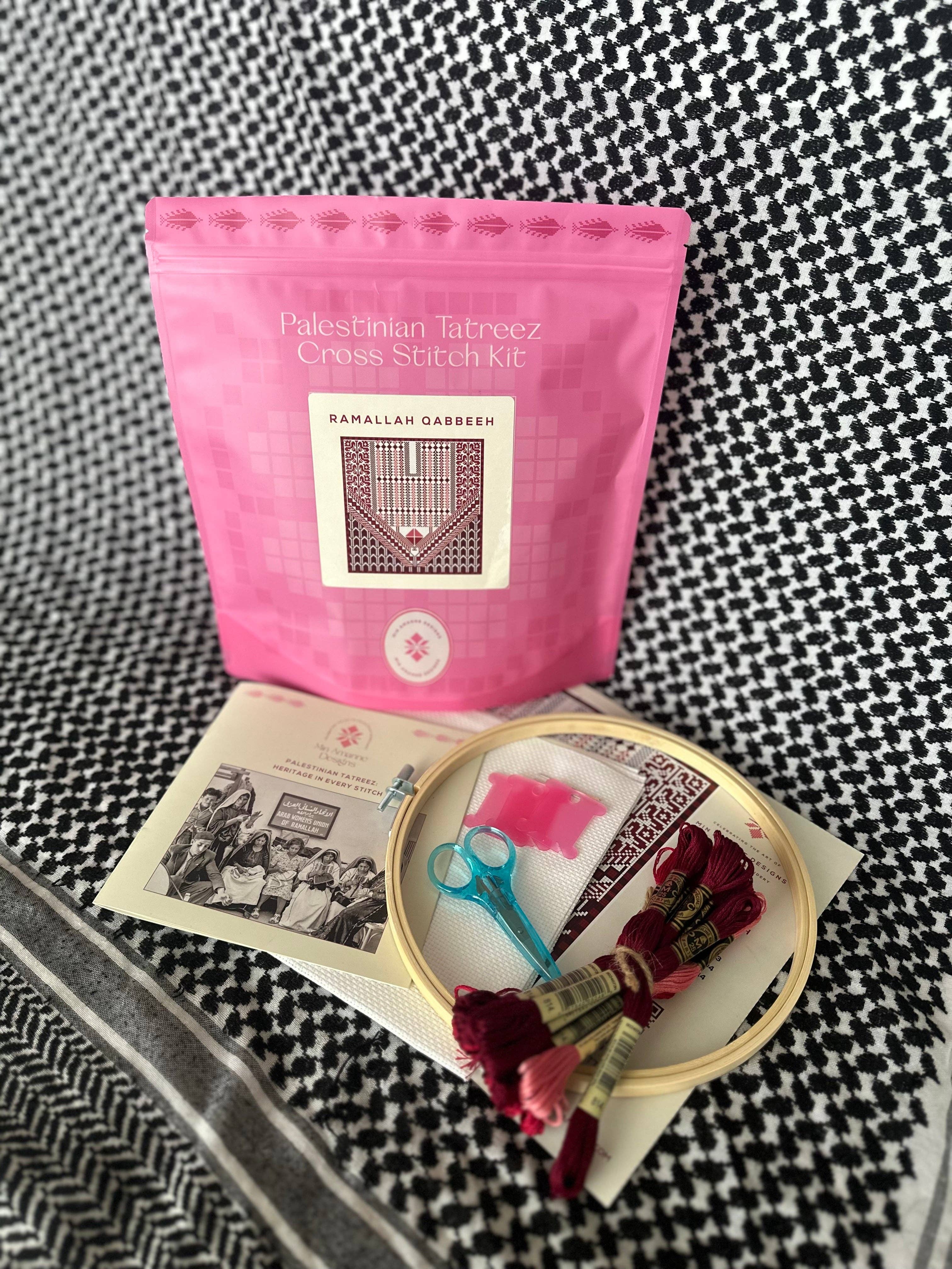 Min Amanne Tatreez Designs - Wholesale Embroidery/Cross Stitch Supplies - Ramallah Qabbeh Tatreez Kit1