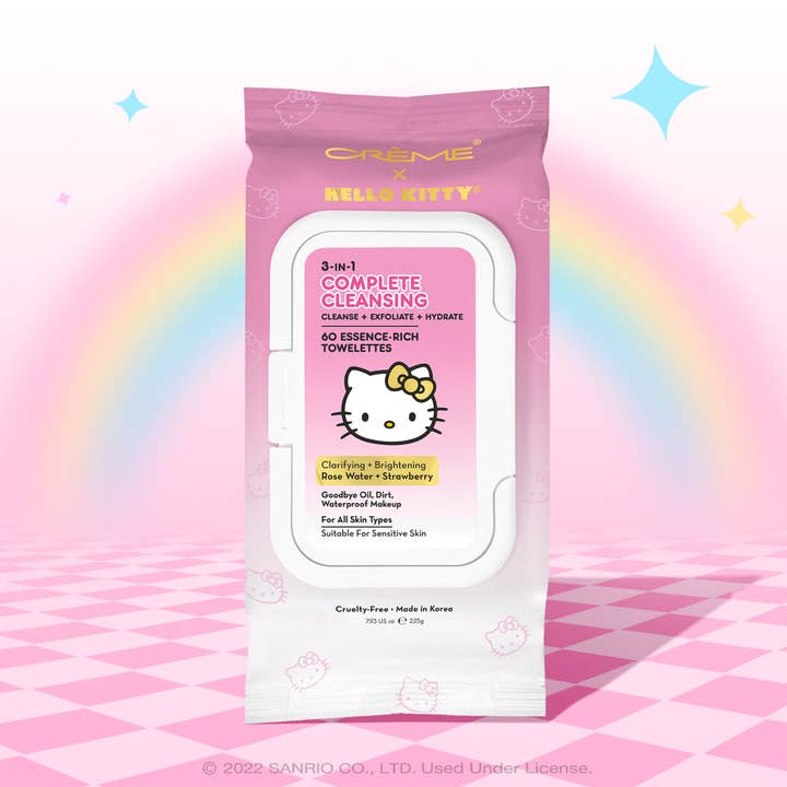 GenFresh - Wholesale Face & Body Wipes - The Crème Shop x Hello Kitty 3-In-1 Complete Cleansing
