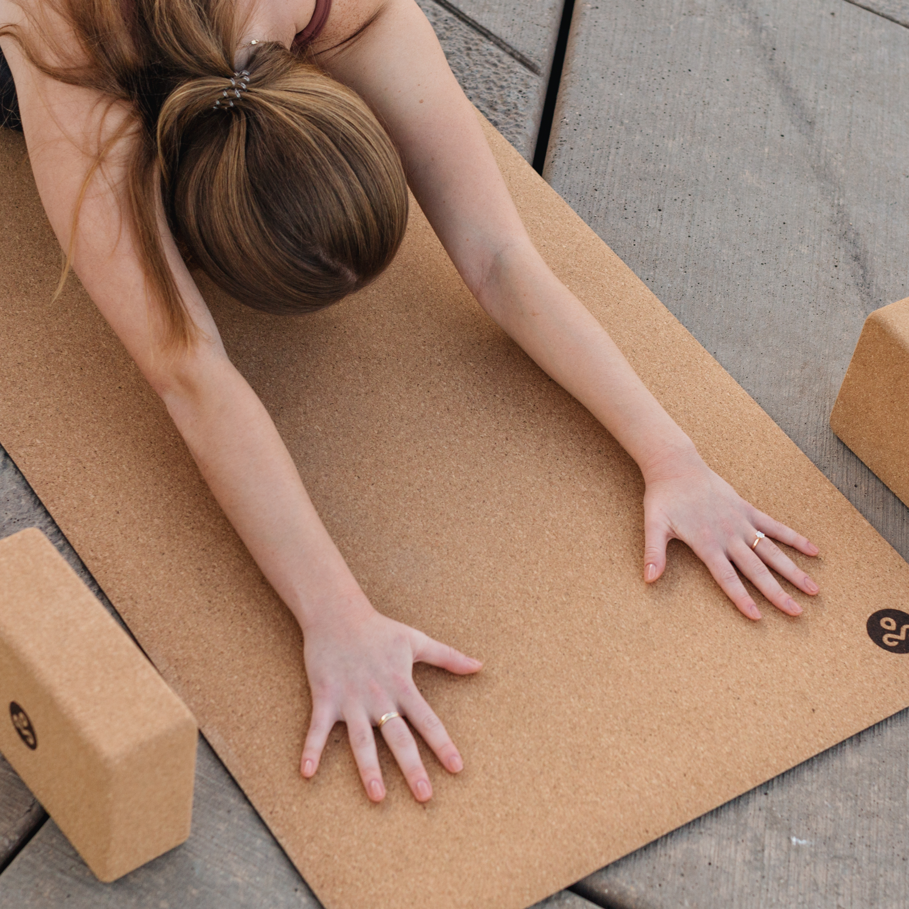 Manduka Lean Cork Yoga Block - 2 Pack — black cat yoga