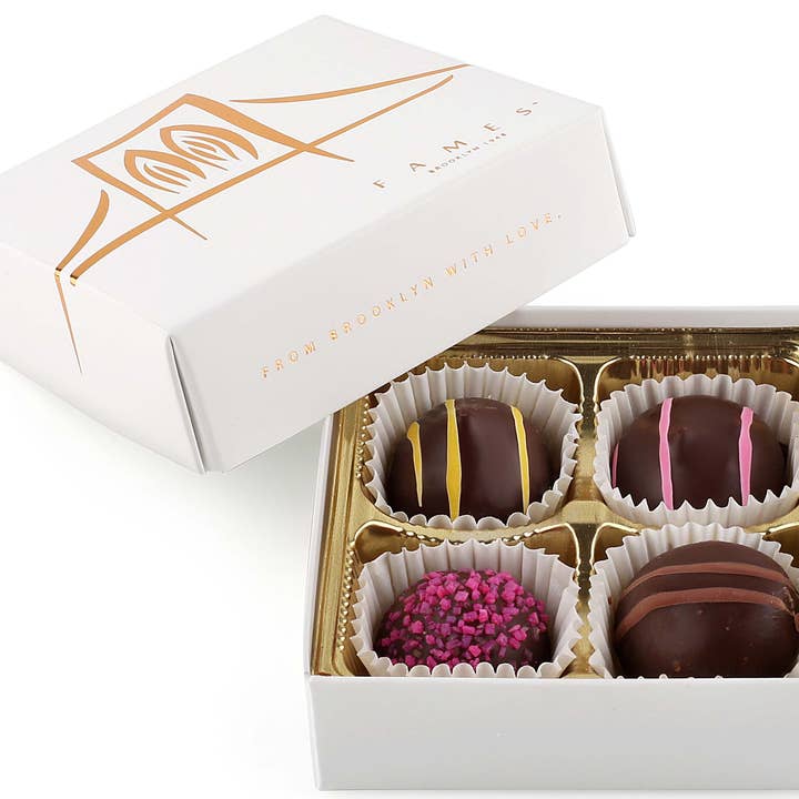 Small Chocolate Gift Box, Kosher, Vegan. Can be Customized for wholesale by Fames Chocolates
