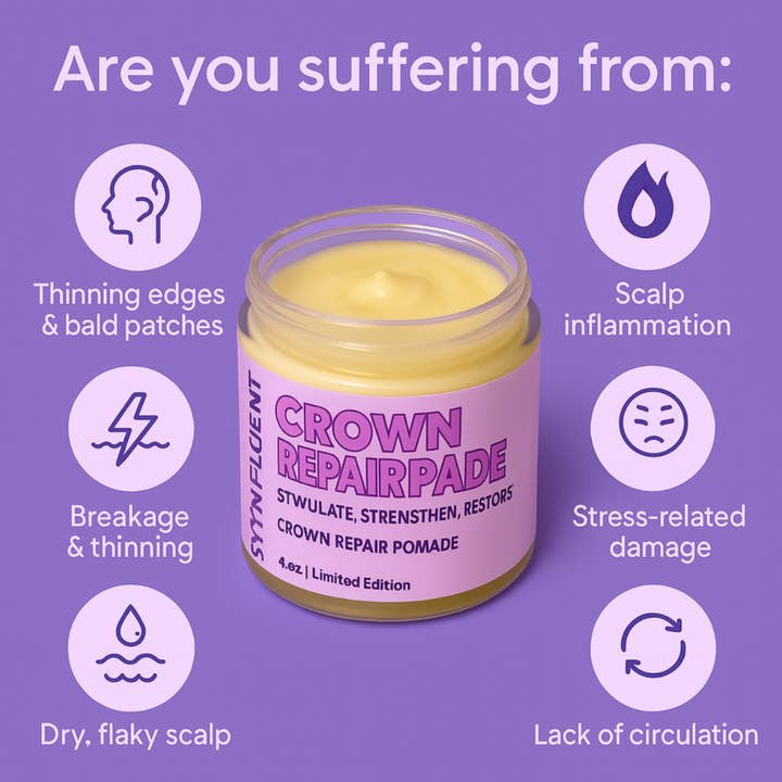 SKYN FLUENT - Wholesale Hair styling gel/mousse - Crown Repair Pomade | Herbal Scalp & Edge Therapy2