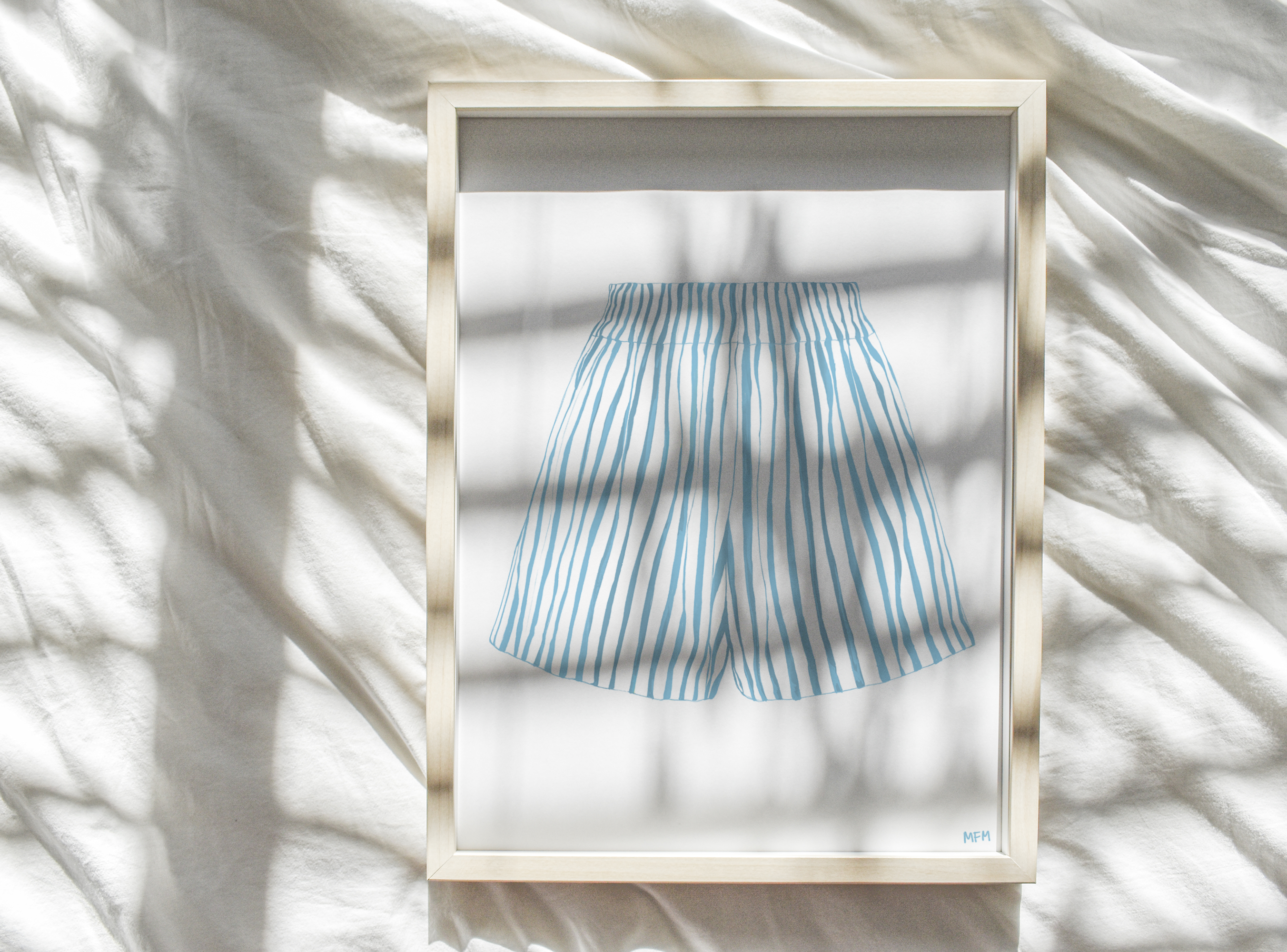 MFMDESIGNS - Wholesale Art Print - STRIPED SHORTS STUDY4