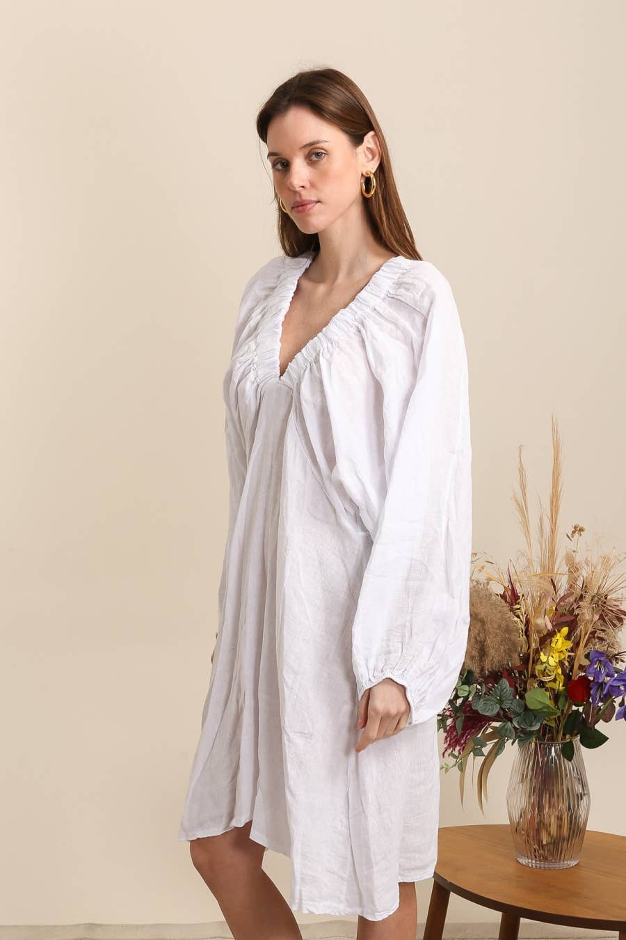 LÉA & LUC - Wholesale Dress - Women's - 100% linen dress REF. 7213637