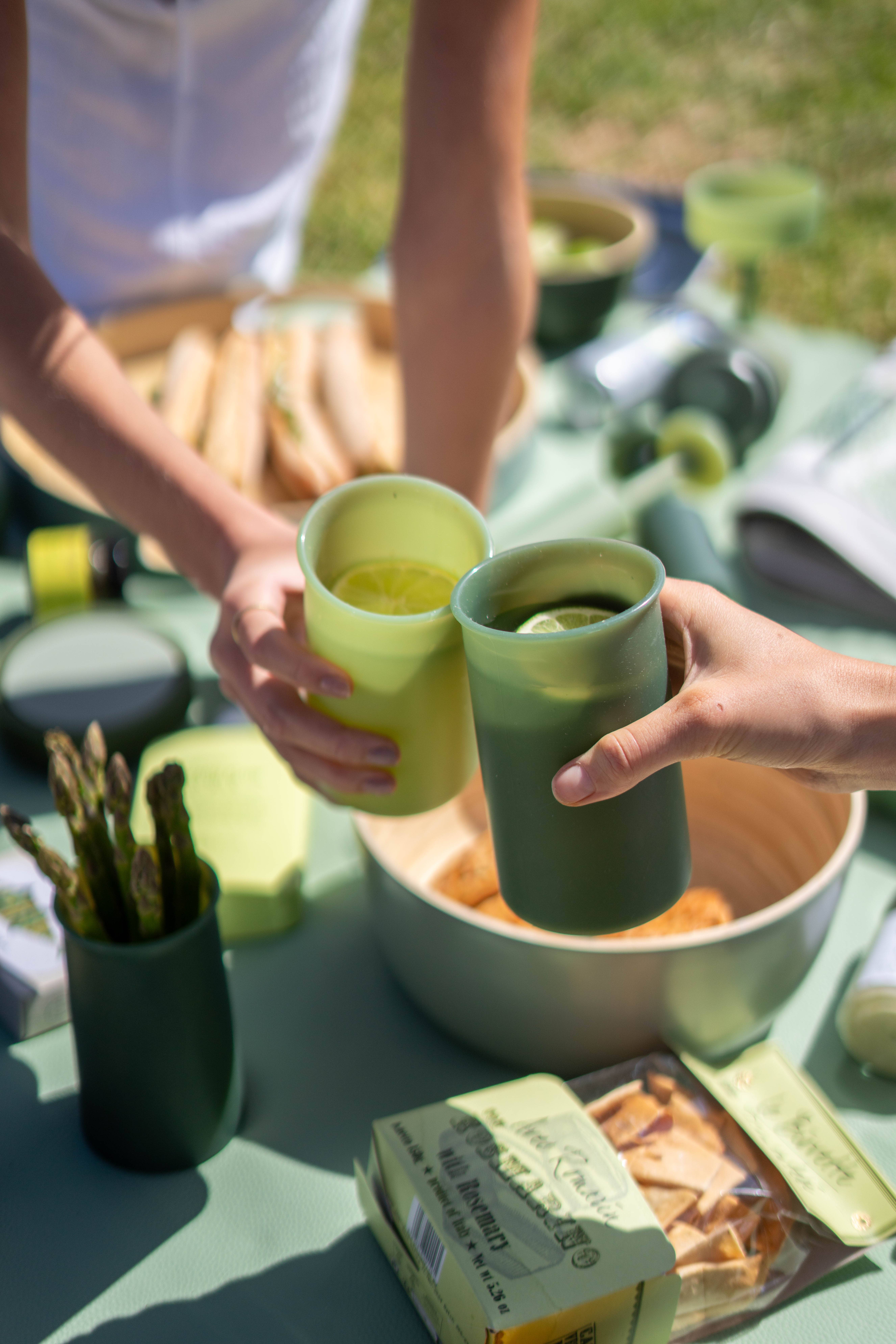 porter green | style + sustainability - Wholesale Drinking glass/cup - Sage + Olive | Stegg | Silicone Unbreakable Highball Glasses8