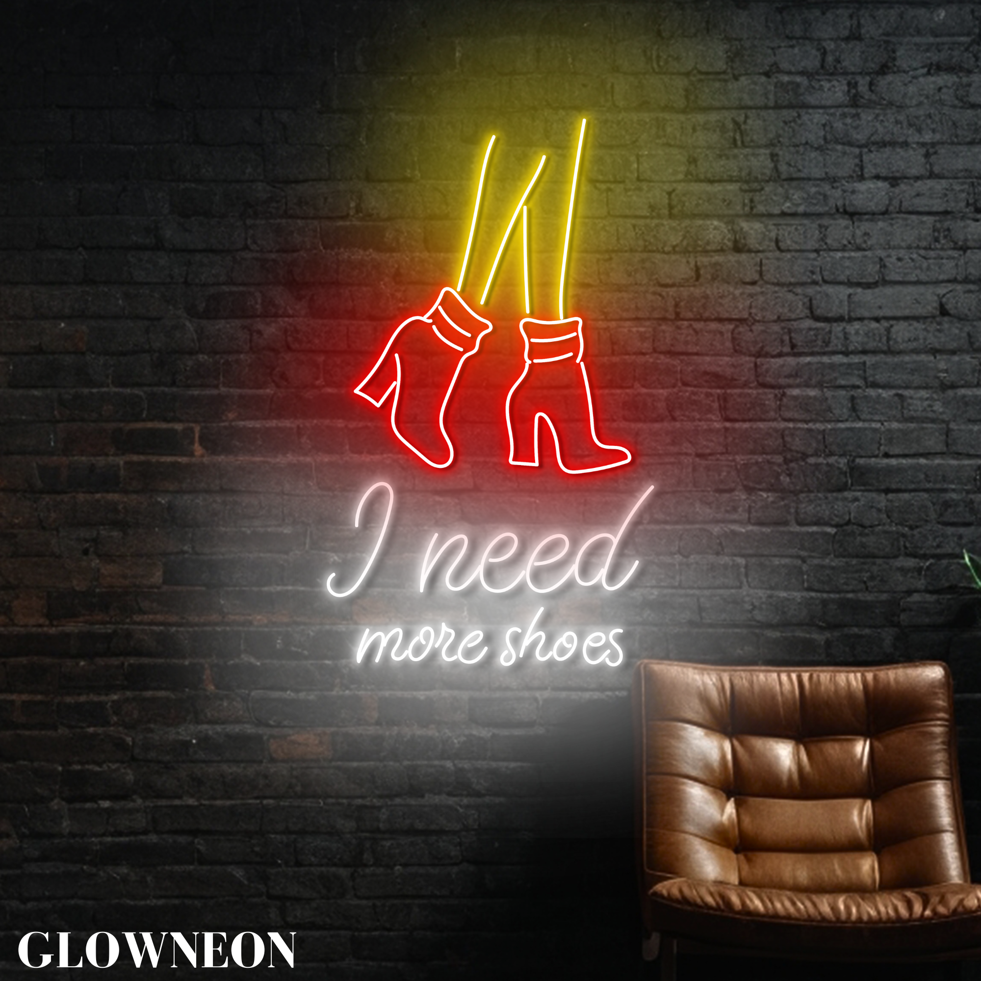 Glow Neon - Wholesale Neon Sign - I Need More Shoes Neon Sign, Women Shoe Store Led Wall Decor1