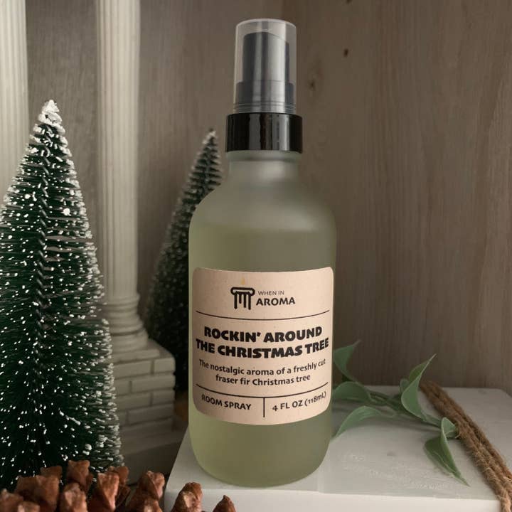 Raumspray „Rockin' Around the Christmas Tree“ für den Großhandel von When In Aroma Candle Company