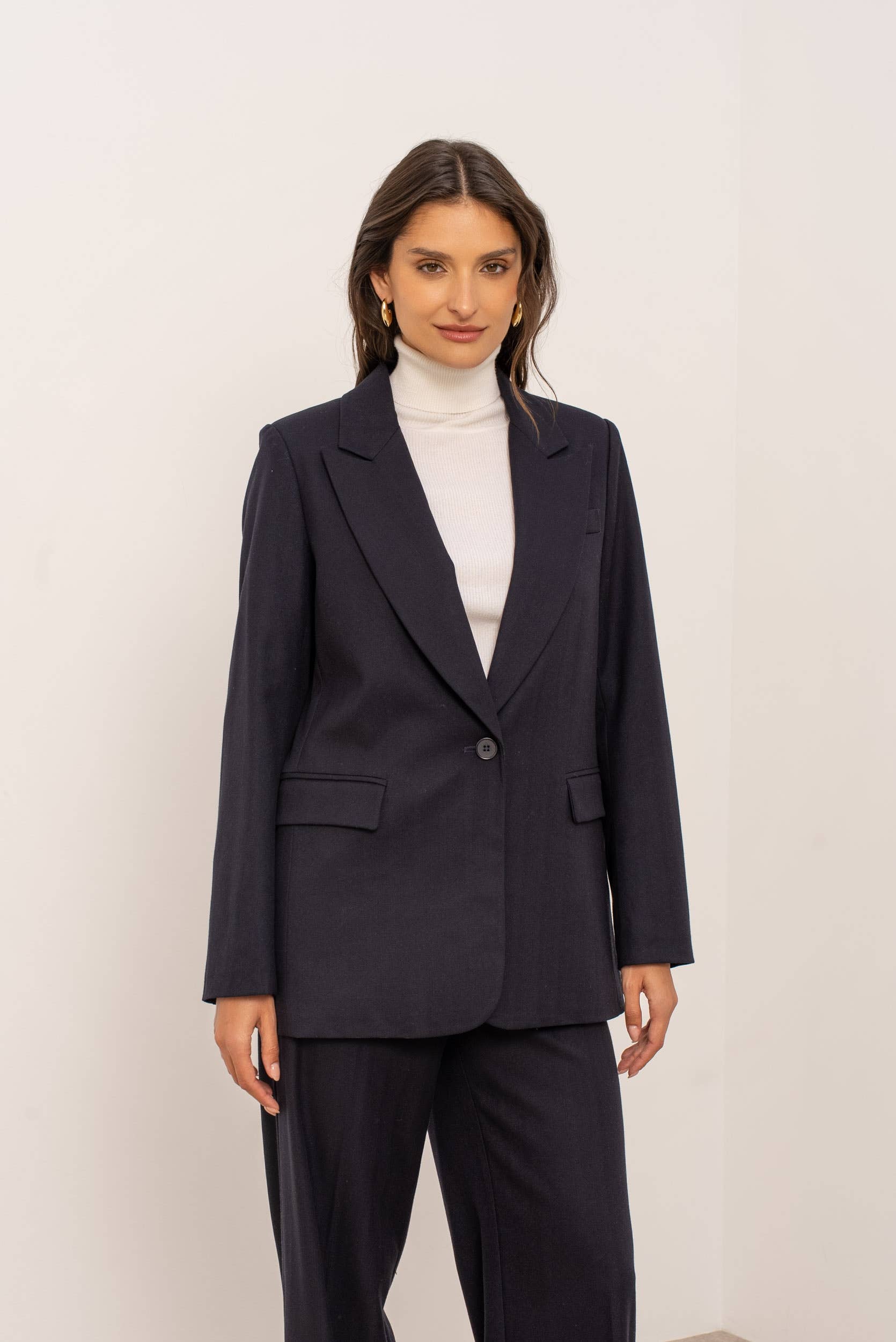 Attentif Paris - Wholesale Suit Jacket - Women's - Single-button straight blazer2