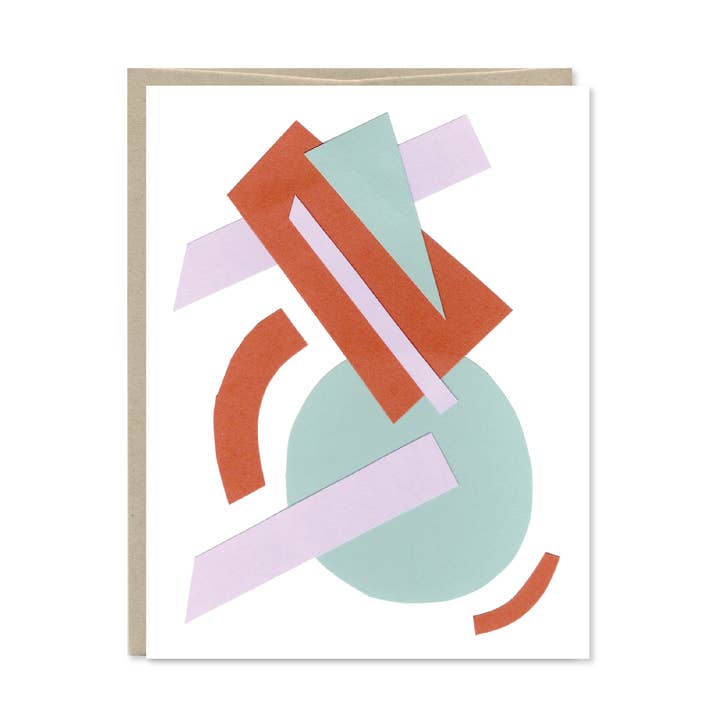 Abstract Shapes Paper Cut Blank Greeting Card for wholesale by Row House 14