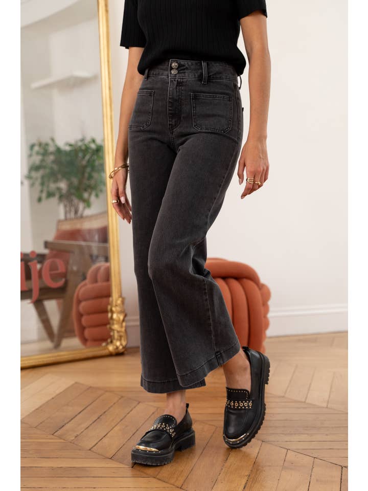 Oraije Paris - Vendita all'ingrosso Jeans - Donna - Jean Violette a campana11